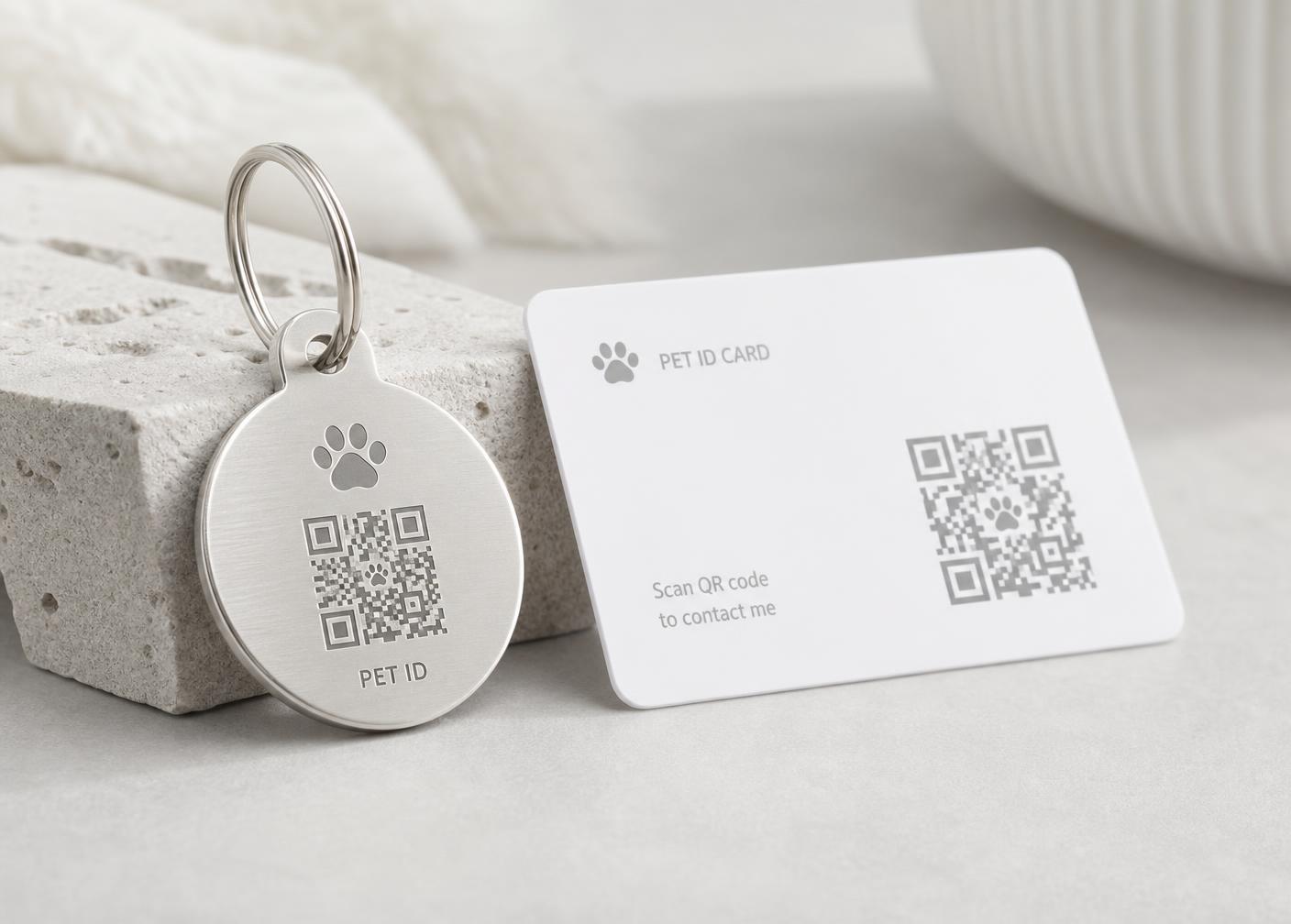 Medalha e card de identificação digital Focinho ID